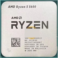 CPU 프로세서 AMD Ryzen 55600 R5 5600 3.5GHz 6코어 12스레드 7NM 65WL332M 100000000927 소켓 AM4 - amd라이젠55600