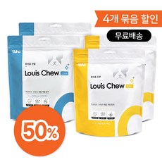 [묶음할인] 루이츄 강아지 치석제거용 덴탈껌 153g, 4팩, 스킨 2 + 조인트 2