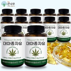 The큰나무 대마종자유 오일 캡슐 1000mg 대마종자 햄프씨드 오일 대마씨유, 30정, 12개