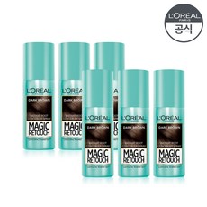 [K쇼핑][로레알파리] [6개세트] 매직 리터치 새치 커버 스프레이 75ml, 브라운_수량_상세페이지참조, 브라운