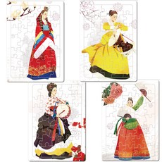 한복 퍼즐 한국의미 35조각 4종세트 판퍼즐, 35피스, 4개