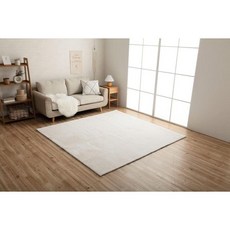 이케히코 3987769 러그 카펫 매트 직사각형 라세리 스노우 화이트 약 78.7 x 98.4인치200 250cm 심플 솔리드 소프트 푹신함 터치 여성스러움