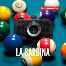 Lomography La Sardina 필름 카메라 레트로 빈티지, 블랙 (플래시 없음), 1개