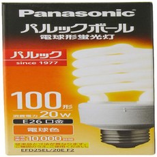 파나소닉 전구형 형광등 파룩볼 구금 직경 26mm 100형 EFD25EL20EF2, 2개