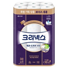 크리넥스 3겹 데코 앤 소프트 수딩 플러스 천연펄프 고급롤화장지, 25m, 30개입, 1개