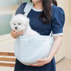 부투펫 강아지 슬링백 이동가방 고양이 포대기 기내용 이동장 산책가방, 까꿍백 스카이, L, 1개