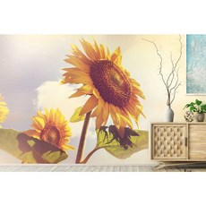 뮤럴벽지해바라기