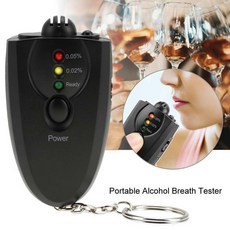 차량 LED 음주 측정기 알코올 휴대 운전 감지기 열쇠고리, 1개