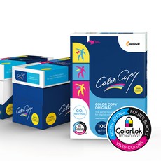 몬디 ColorCopy 복사용지 A4용지 120G 1750매 백색 ColorLok 특수표면 정밀평탄도 탄소중립, 단품