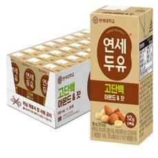 연세우유 고소한 아몬드잣 두유 고단백 190ml X 24개, 연세우유 고소한 아몬드잣 두유 고단백 190ml X 2