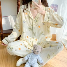 순면100%이중거즈임산부잠옷여봄달옷여름얇은산후임신수유홈웨어
