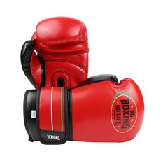 NoBoxingNoLife 노복싱노라이프 키즈용 4온스 6온스 복싱 글러브, 빨간색