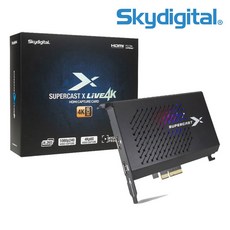 스카이디지탈 슈패캐스트 X LIVE 4K HDMI 캡쳐카드 내장형 캡쳐보드, X 라이브 4K - 4k동영상재생기