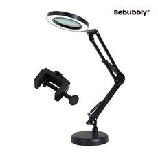 [비버블리] 2in1 링라이트 LED 2관절 돋보기 스탠드, 1개, 블랙, D002(블랙) 1개, 블랙, D002(블랙)