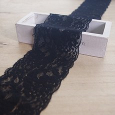 텍스월드 라셀레이스 케미컬레이스( 180cm), 라셀레이스(스판/블랙/폭-9cm-)-[R82]