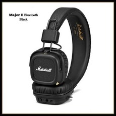 Marshall MAJOR II 블루투스 무선 헤드폰 이어폰 딥베이스 접이식 스포츠 게임용 헤드셋 (마이크 포함), 01 MAJOR II BT Black