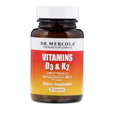 Dr. Mercola 비타민 D3 &amp; K2 30 캡슐