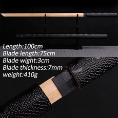 무술용품 호신 운동 홈트 Laido Katana 일본 검 무기 대나무 코스프레 검 Ninja Knife Katana Nihontou 나무 소품 십대 장난감, T0 100cm 410g