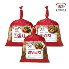 [종가] 갓김치 1kg + 파김치 1kg + 열무김치 900g, 단품