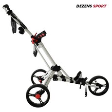 골프 골프장 수동 카트DEZENS Golf Push Cart Swivel 3 Pull, 하얀