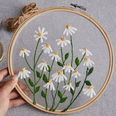 DIY 프랑스자수 패키지망초꽃 수놓기 만들기세트