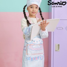여아용 시나모롤 반투명포켓 앞치마세트 블루