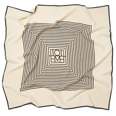 토템 스카프 TOTEME 럭셔리 스트라이프 실크 머플러