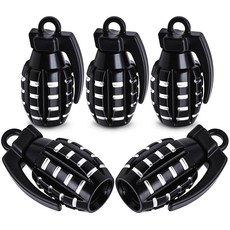 MEAJU 4PCS 타이어 밸브 스템 캡 알루미늄 합금 커버 자동차 트럭 SUV 오토바이 자전거 및 자전거용 범용 휠 (빨간색), 5 pcs, Silver