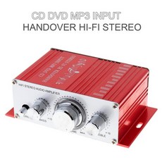 앰프 음악 장비 튜닝 부품 스테레오 앰프 Hi-Fi 12V 미니 자동차 전력 증폭기 오디오 CD DVD MP3 입력 오토바이 보트 홈, 2차검수 - 퀘스타일