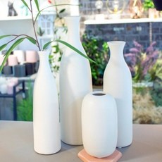 [텐바이텐] 화이트 무광 도자기 화병, M - A형