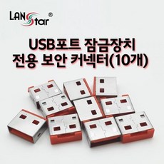 USB포트 잠금장치 전용 보안 커넥터 레드 10p, LS-USBLOCK-R