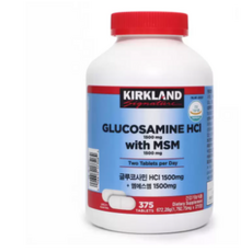 코스트코 커클랜드 시그니춰 글루코사민HCI 1500mg+엠에스엠1500 mg, 1개, 375정