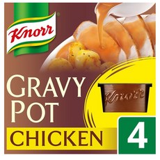 Knorr 크노르 치킨 그레이비 소스 팟 28g 4개입x4세트 액상 Knorr Chicken Gravy Pot 4 X 28G