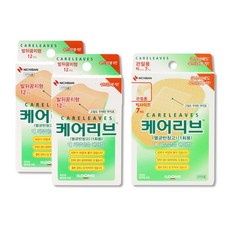 케어리브 멸균반창고 발뒷꿈치형 12매입 x 2개 + 관절용 7매입 x 1개, 1세트