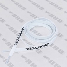 슈레이스 레터링 신발끈 화이트 120cm