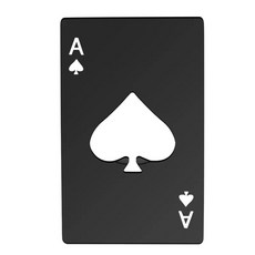 맥주병 오프너 포커 카드 와인 병따개 다기능 주방 가제트 모형, 1개, 2.Black