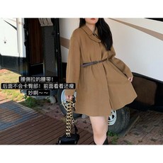 판초 망토 코트 발가락 힘줄 2020 겨울 두꺼운 망토 캐시미어 코트 허리는 얇은 모직
