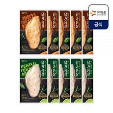 아워홈 부드럽고 연한 닭가슴살 110g 5팩+참나무향 닭가슴살 110g 5팩 (총 10팩), 10개