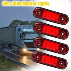 트럭라이트시스템 12V 24V 트럭 라이트 사이드 마커 클리어런스 LED 신호 브레이크 램프 경고 위치 표시기, 한개옵션0