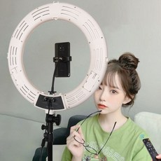 18인치 LED 링라이트 속눈썹조명 반영구조명 샵조명 개인방송, 화이트