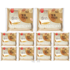 탕종 빅땅콩샌드 10봉 봉지빵 간식빵 삼립빵, 160g, 10개