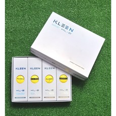 KLEEN 클린 KL-2 골프공 2피스 12구세트 스트라이프 360도 퍼팅 라인, 옐로우 12구세트, 12개입 - kleen골프공