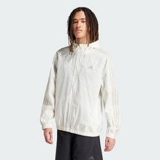 [국내매장판] 아디다스 에센셜 3S 우븐 윈드브레이커 남성 Sportswear Off White IS1359