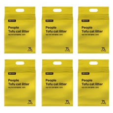 국민모래 두부모래 녹차 펠렛형 1.5mm 7L x 6EA 고양이 배변모래, 6개