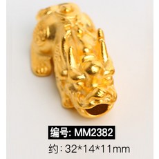 보색사금 골드 통공 구슬 펜던트 DIY 액세서리 핸드메이드 제작 재료 부품 레드 끈