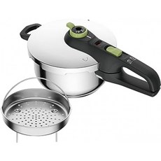 Tefal P2584000 압력솥 1.2갤런(3.2L) 인덕션 호환 1-3인용 싱글 핸들 안전함 최신 유행 10년 보, 단일옵션, 1개