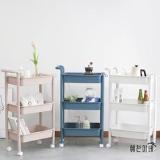 기저귀 트롤리 보관함 신생아 수납장 서랍장 국민 아기 정리함 3단, 블루, 1개