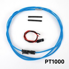 Torlipy PT1000 PT100 3D 프린터 서미스터 카트리지 키트 E3D V6 화산 히터 블록용 고온 인쇄 파란색 케이블