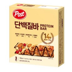 동서 탑티어 베이커리 아침 식사 간식 포스트 단백질바 에너지바 (50g X 3개입) 간편식 맛있는 스낵 과자, 450g, 4세트