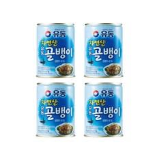 유동 자연산 골뱅이 통조림, 300g, 4개